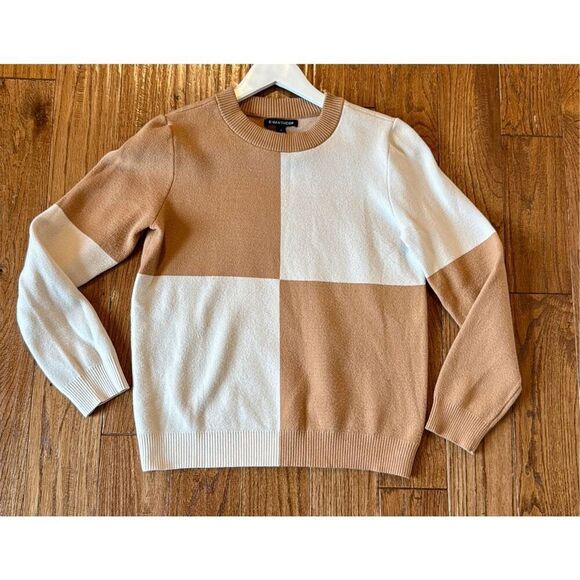 41 Hawthorne checkered colorblock crewneck sweater small - Picture 3 of 9